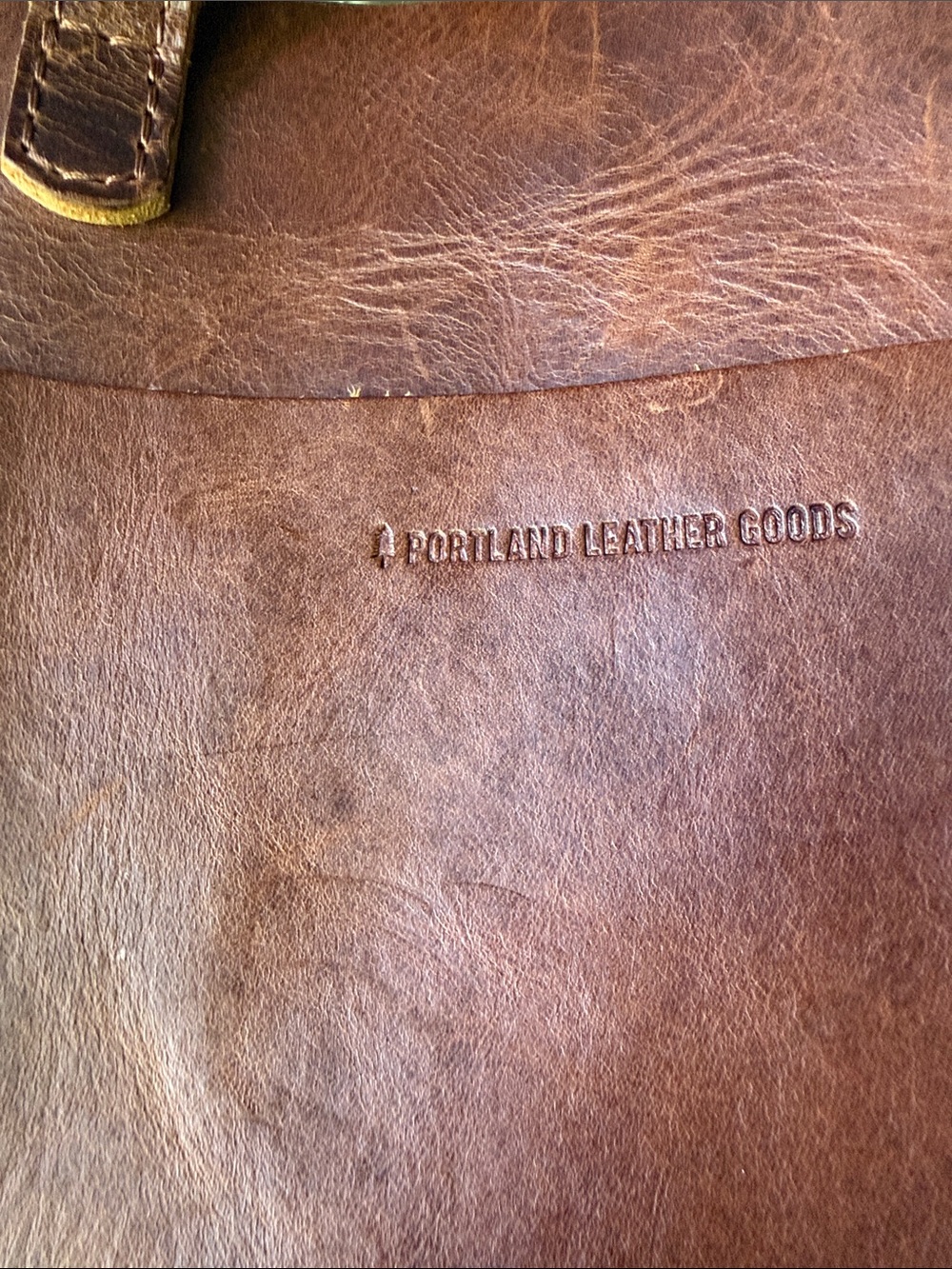 Portland Leather Distressed Chestnut Men's Leather Briefcase
